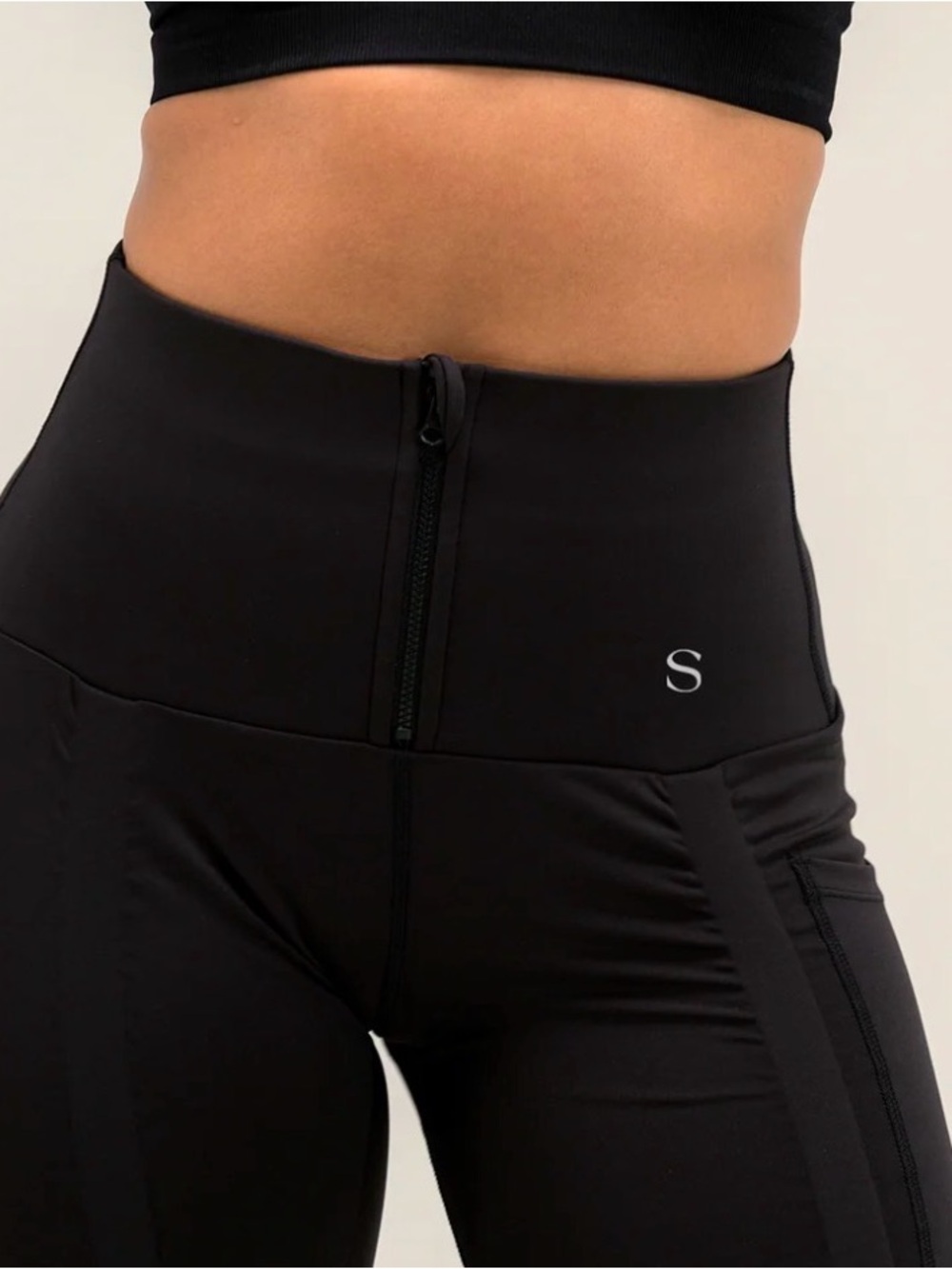 Skinnify High-Waist Black Sculpting Résistance Leggings Sz XL